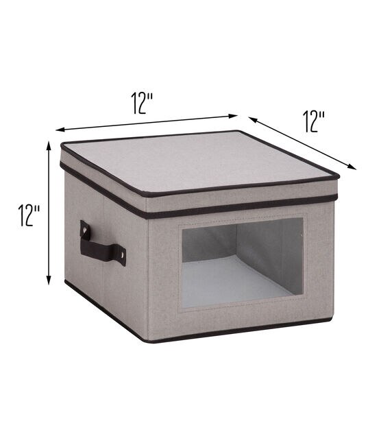 Honey Can Do 12" Gray Window Storage Box, , hi-res, image 2