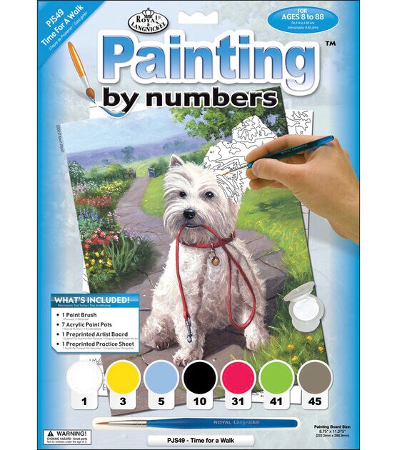 Royal Langnickel Junior Paint By Number Kit Time For A Walk