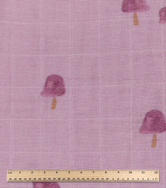 Mushroom Tonal Organic Swaddle Nursery Fabric, , hi-res, image 3