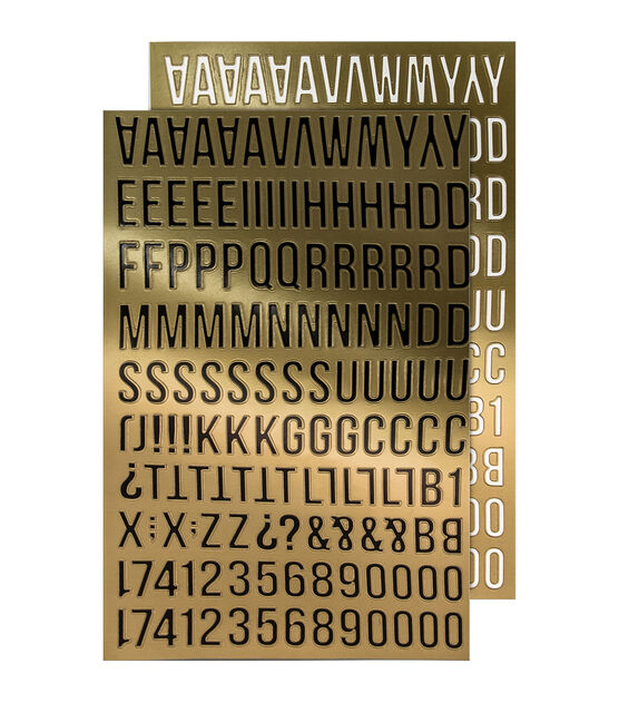 Tim Holtz Idea Ology 568pk Metallic Gold Alphabet Stickers, , hi-res, image 2