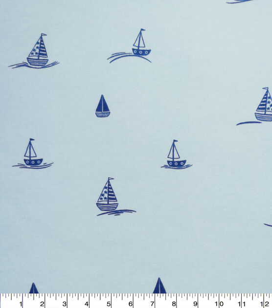 Boats Nursery Flannel Fabric by Lil' POP!, , hi-res, image 3