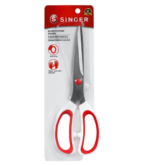 SINGER 8 Multipurpose Scissors With Comfort Grip