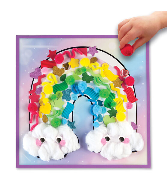 Faber-Castell 13" Sensory Craft Rainbow Sticky Wall Art 67pc, , hi-res, image 4