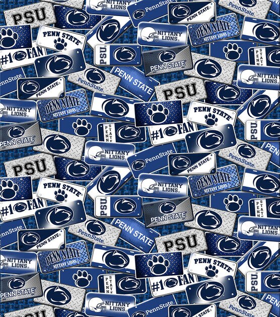 Penn State University Nittany Lions Cotton Fabric License Plate | JOANN
