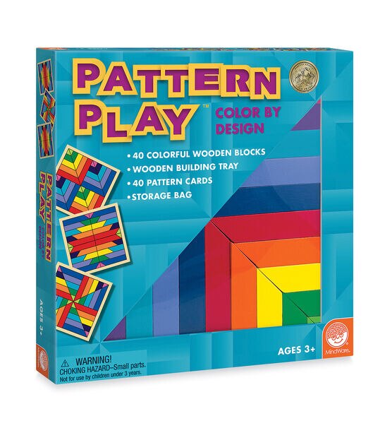 MindWare 82ct Pattern Play Wood Building Blocks Set