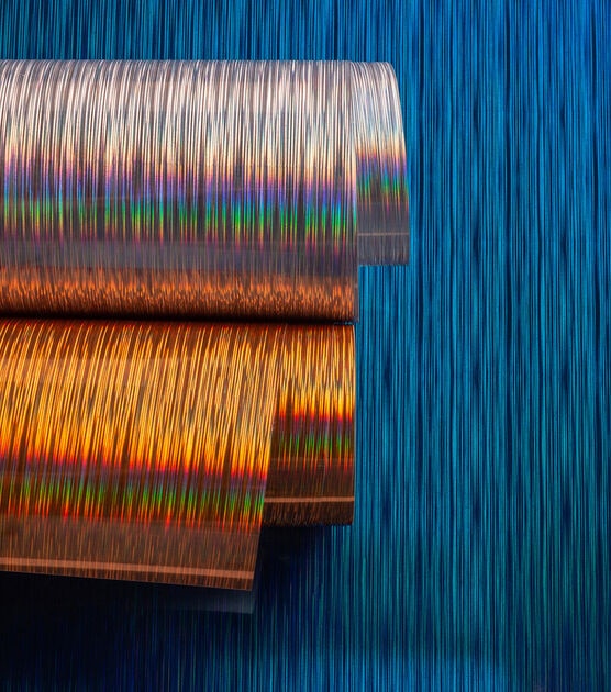 Cricut® Premium Vinyl Holographic Threads – Permanent, Blue, 12 x 48 