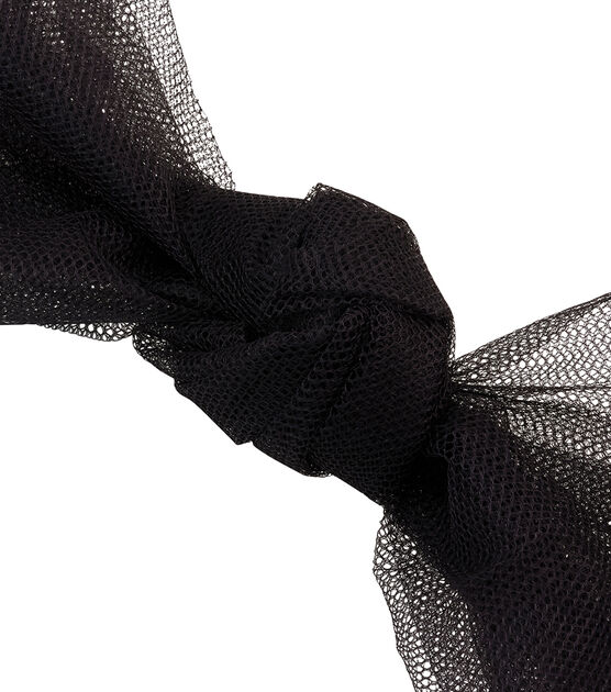 Black Scrubbie Mesh Netting & Tulle Fabric, , hi-res, image 2