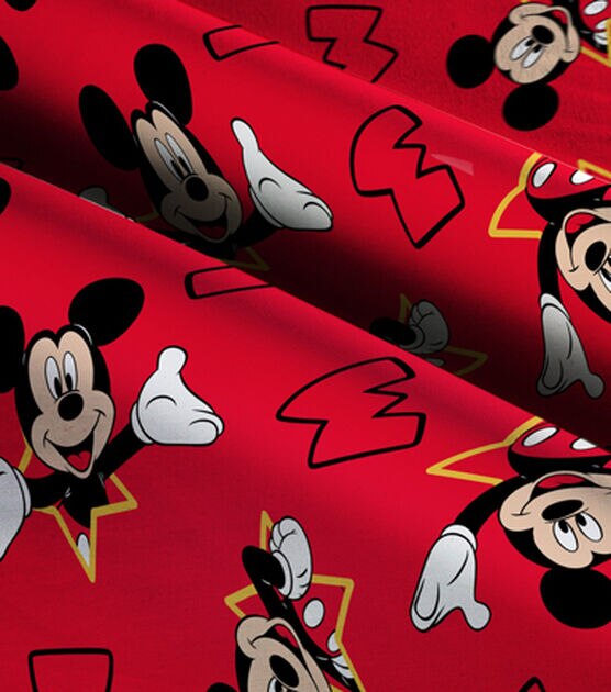 Mickey And Stars Fleece Fabric, , hi-res, image 3