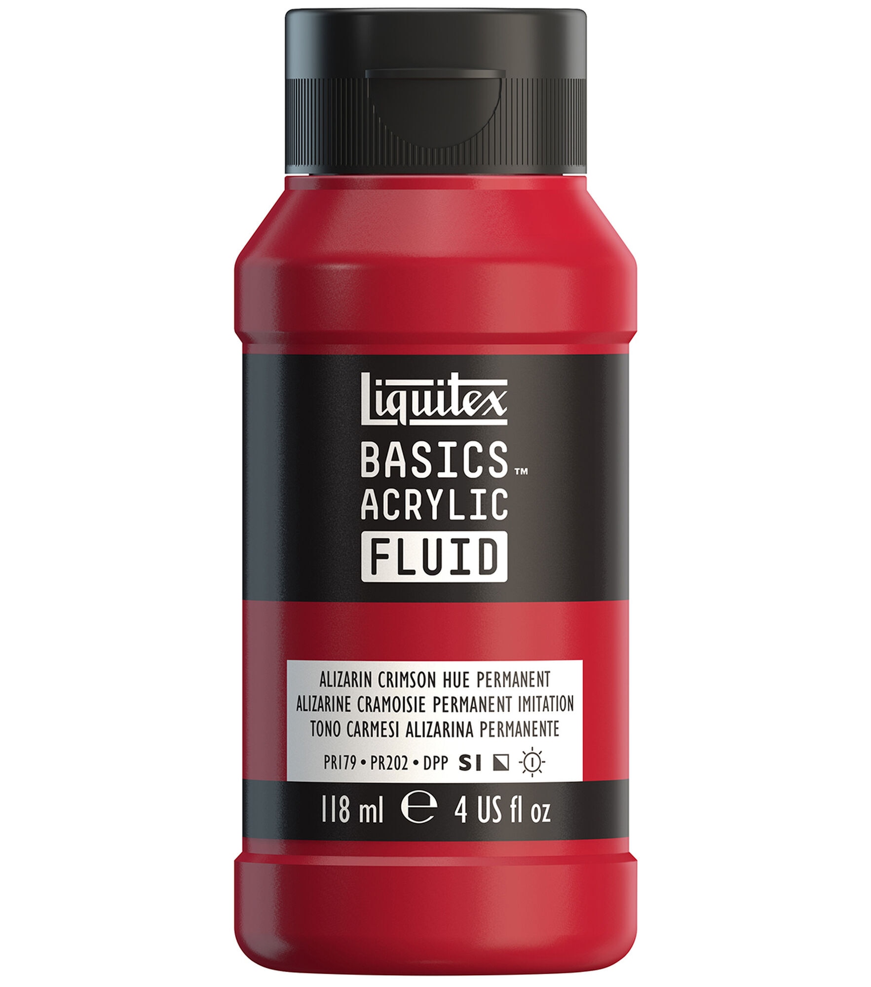 Liquitex Basics Acrylic Fluid Paint - Alizarin Crimson Hue Permanent, 118 ml