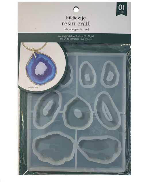 5.5 Silicone Geode Slice Charms & Pendants Resin Mold by hildie & jo