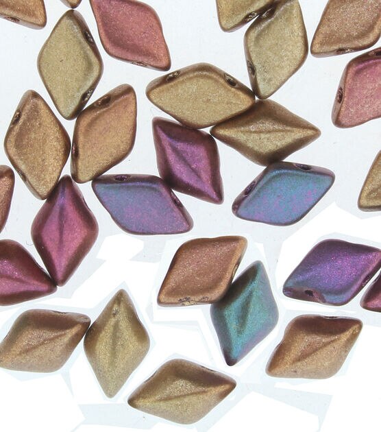 GemDuo by MATUBO Czech Glass Beads Rainbow