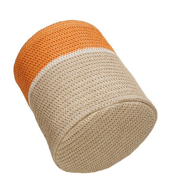 Honey Can Do 15" Beige & Orange Paper Straw Nesting Baskets 3ct, , hi-res, image 6
