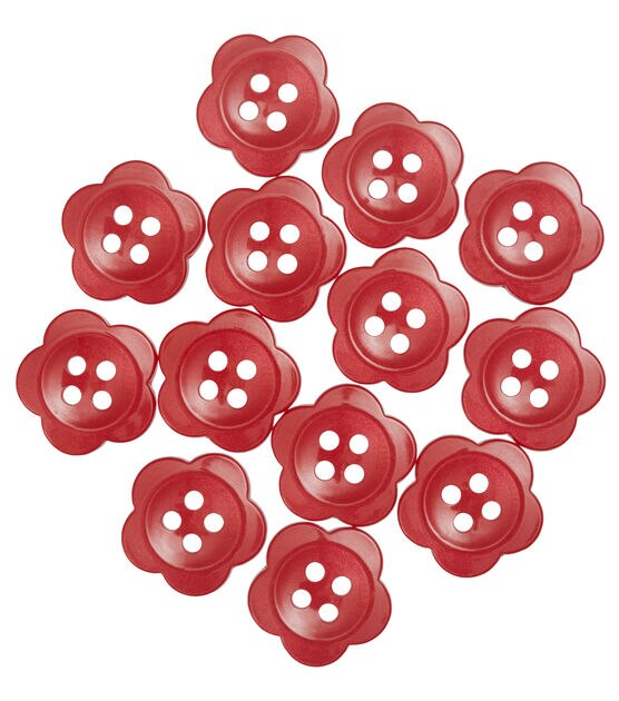 5/8" Flower 4 Hole Buttons 13pk, , hi-res, image 6