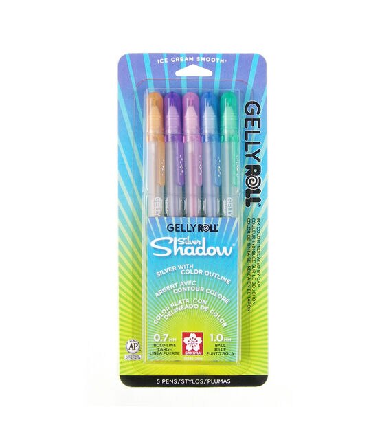 Gelly Roll Pen Silver Shadow Blue