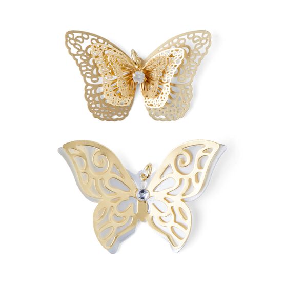 2ct Gold Butterfly Pendants by hildie & jo, , hi-res, image 2