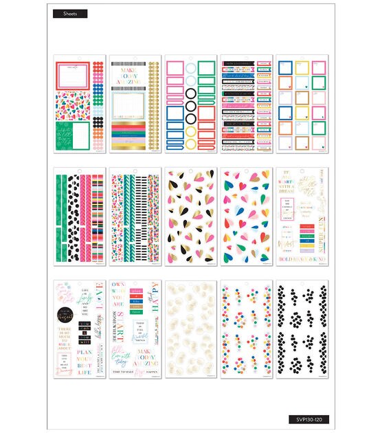 662pc Bold & Bright Happy Planner Sticker Pack, , hi-res, image 3
