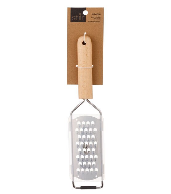 Stainless Steel Grater With Wood Handle by STIR