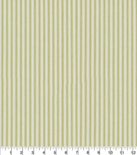 Waverly Upholstery Fabric 13x13" Swatch Classic Ticking Sage