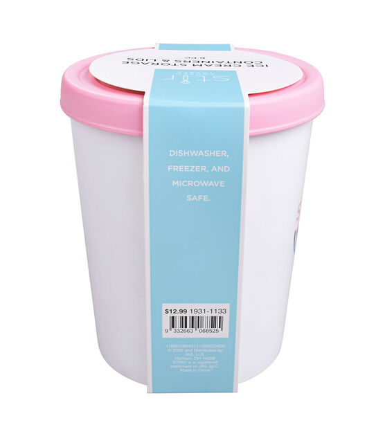 6 Summer Ice Cream Storage Containers & Lids 6ct by STIR