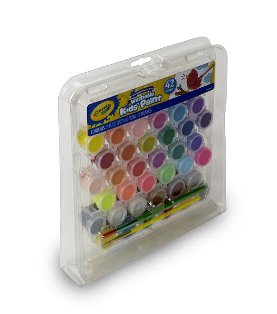 Crayola 42ct Washable Kids Paint Pot Kit, , hi-res, image 3