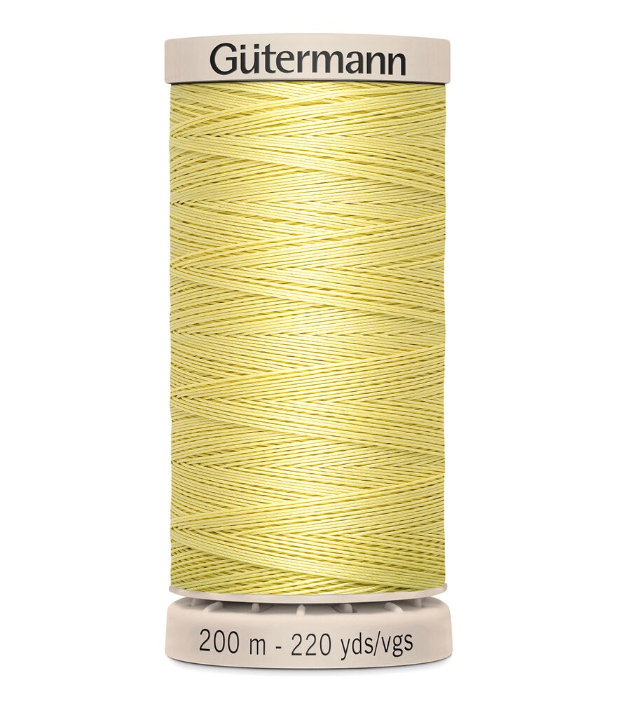 Gutermann Hand Quilting Thread 200 Meters (220 Yrds), 349 Canary, swatch
