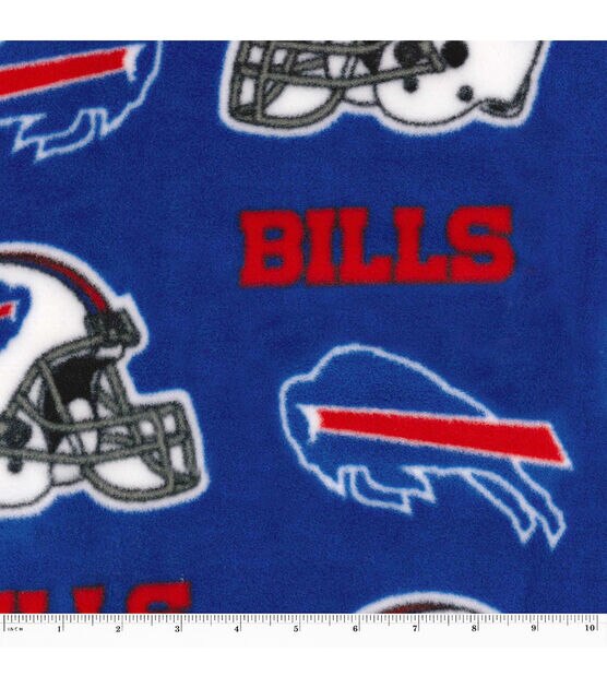 Buffalo Bills Fleece Fabric 58-Blue