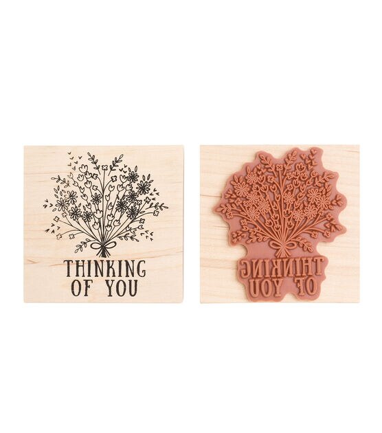 American Crafts Wooden Stamp Thinking of You, , hi-res, image 2