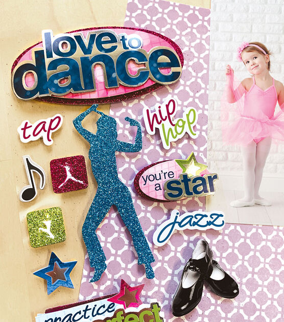 Paper House 3 D Sticker Love To Dance, , hi-res, image 2