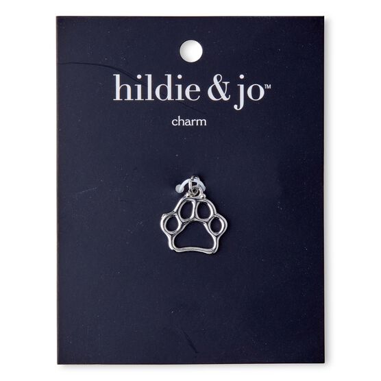 1" Silver Open Paw Charm by hildie & jo