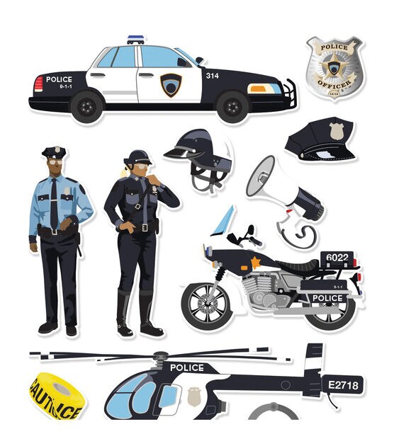 Sticko Stickers Police Officers Cars, , hi-res, image 2