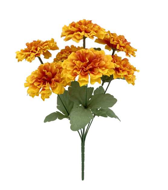 15" Summer Orange Marigold Bush by Bloom Room
