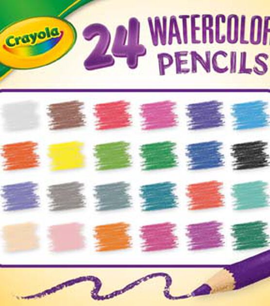 Crayola 24ct Sharped Watercolor Pencils, , hi-res, image 3