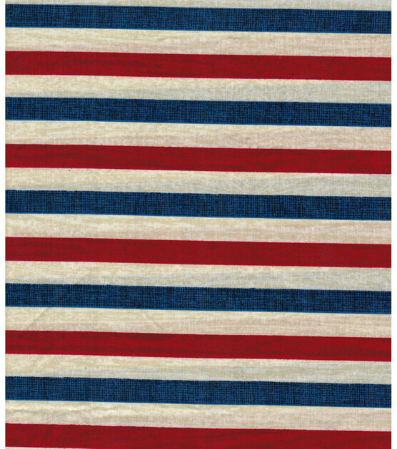 Patriotic Cotton Fabric Textured Stripe Patriotic Cotton Fabric