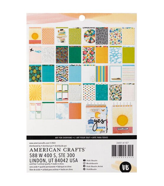 American Crafts 36 Sheet 6" x 8" Where to Next Double Sided Paper Pack, , hi-res, image 2