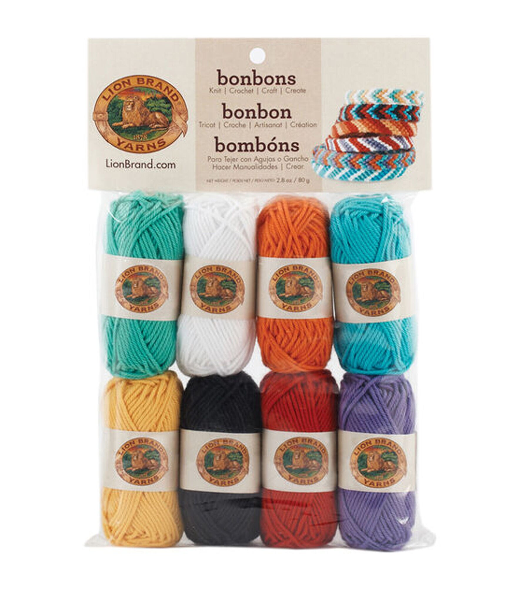 Lion Brand Bonbons 28yds Light Weight Acrylic Yarn, Beach, hi-res