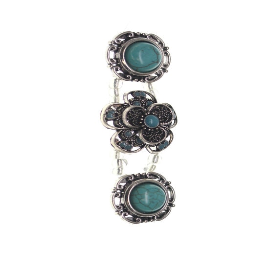 3" Turquoise & Silver Slider by hildie & jo