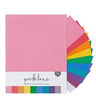 50 Sheet 8.5 x 11 Pink Solid Core Cardstock Paper Pack by Park Lane