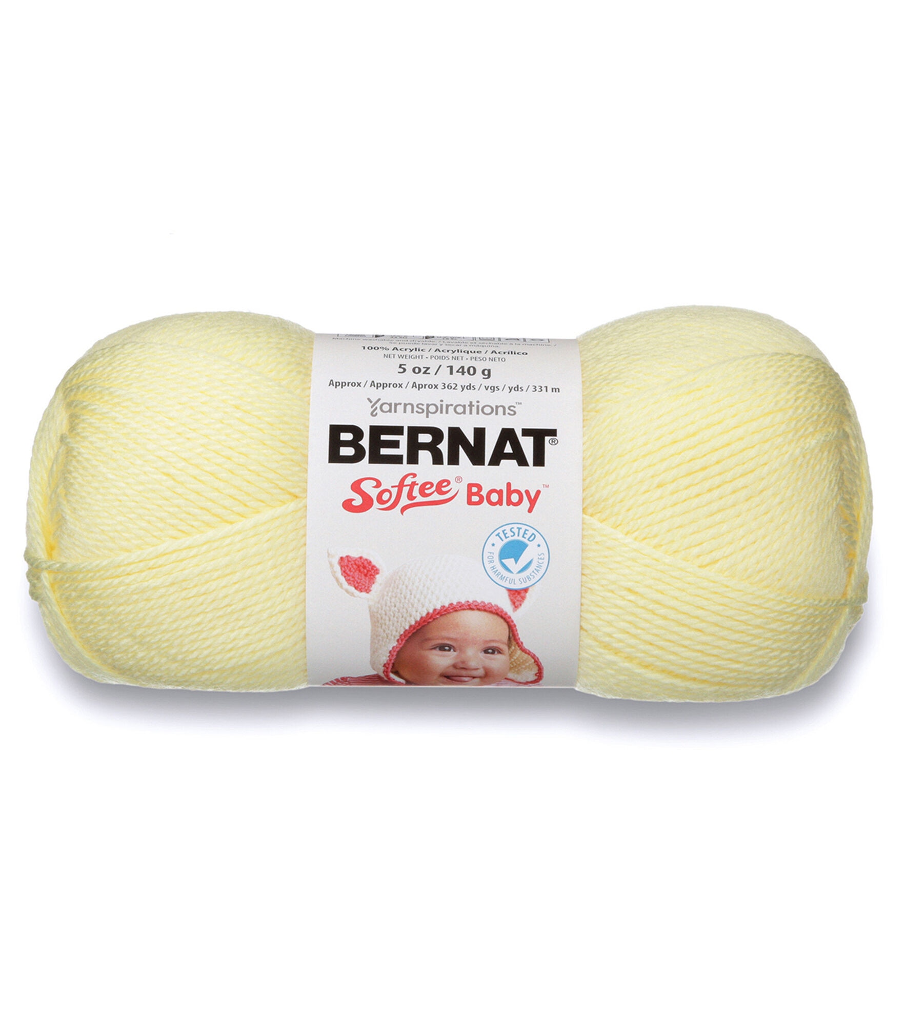 Bernat Softee Baby Light Weight Acrylic Yarn, Lemon, hi-res