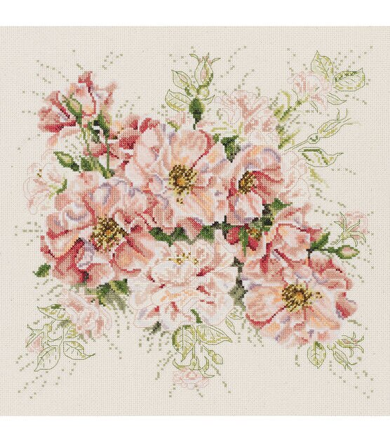 Janlynn 13" Garden Roses Counted Cross Stitch Kit