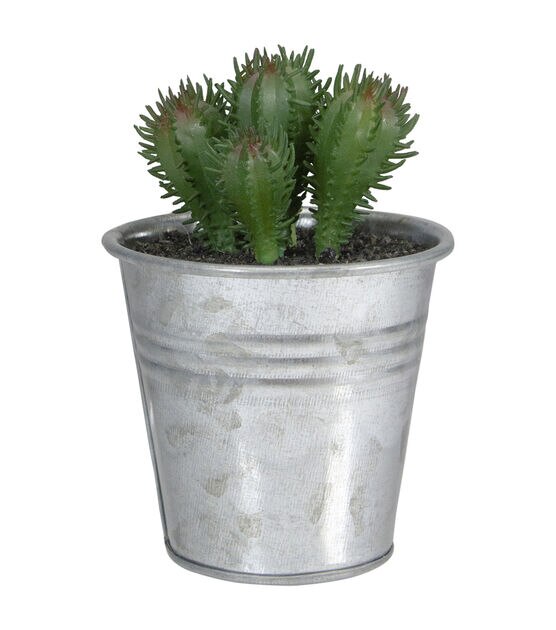 Northlight 3.5" Tropical Mini Artificial Cactus in Tin Pot