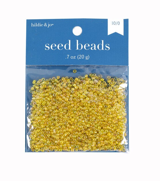 0.7oz Yellow Transparent Glass Seed Beads by hildie & jo