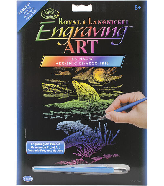 Royal Langnickel Rainbow Foil Dolphin Reef Engraving Art Kit
