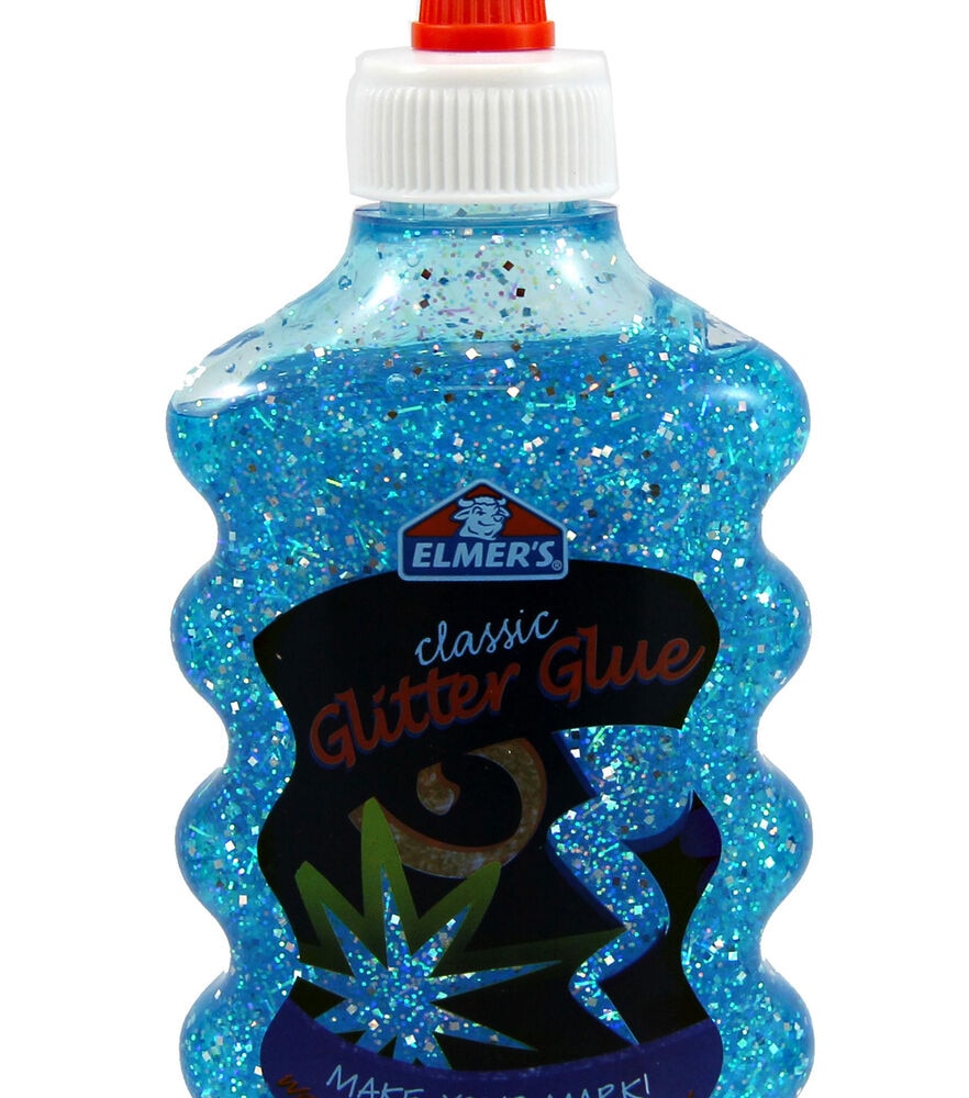 Elmers Glitter Glue 6oz Bottle, Blue, swatch
