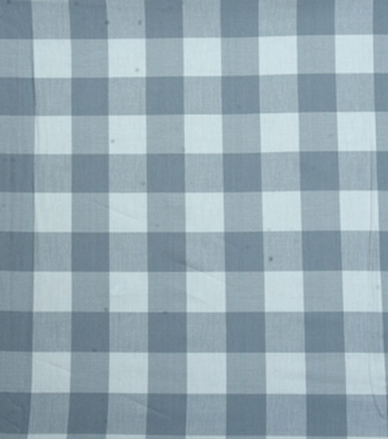 Grey & White Buffalo Check Cotton Viscose Shirting Fabric, , hi-res, image 2