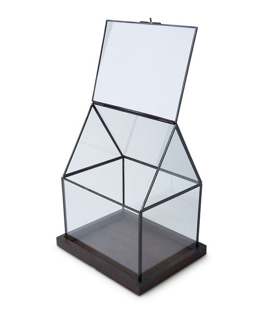 11" Spring Glass House Terrarium by Place & Time, , hi-res, image 2