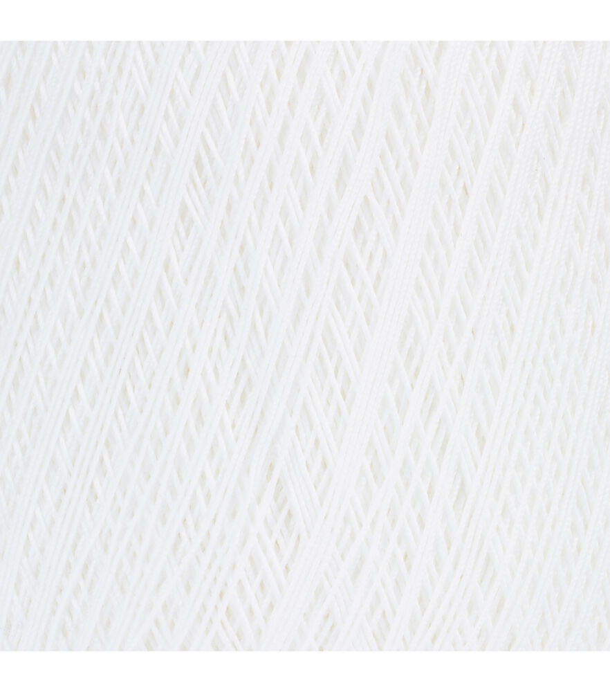 Aunt Lydia's 2730yds Jumbo Cotton Crochet Thread, White, swatch, image 1