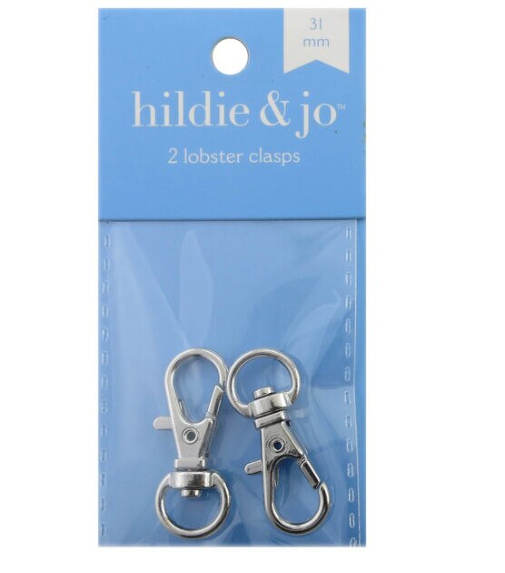 31mm Silver Metal Swivel Lobster Clasps 2pk by hildie & jo