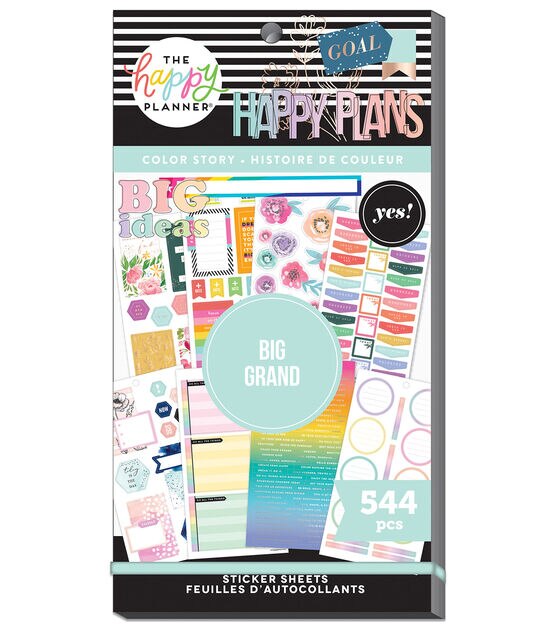 544pc Color Story 30 Sheet Happy Planner Sticker Pack