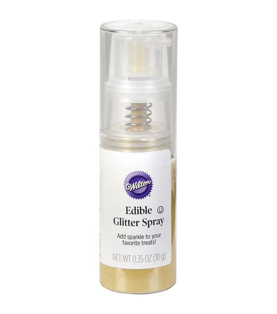 Metallic Gold Edible Sparkling Glitter Spray, 0.35 oz. - Wilton