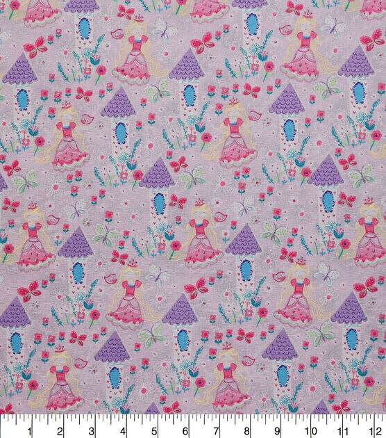 Princess Castle Novelty Cotton Fabric, , hi-res, image 2